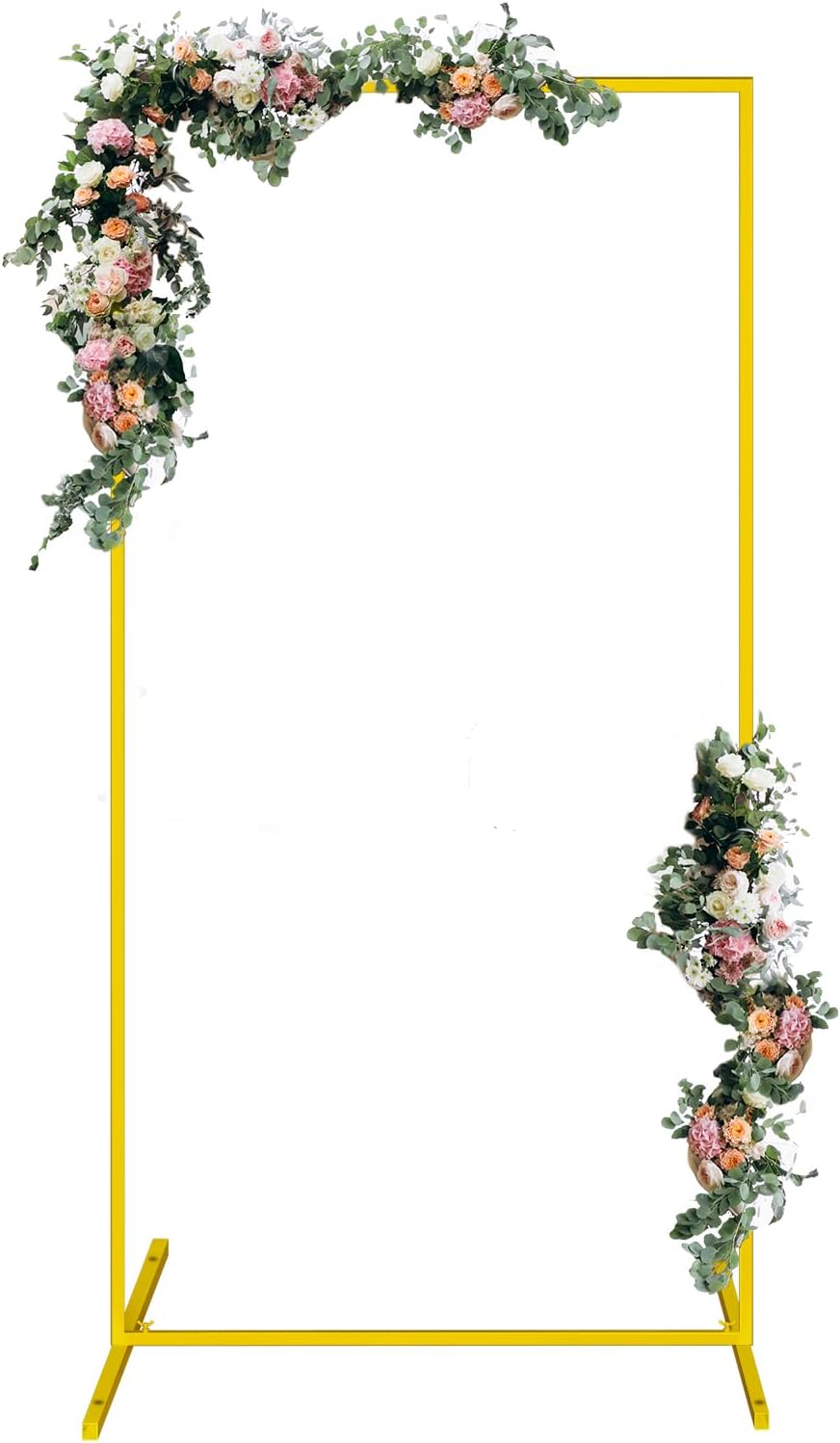 Elegant Gold Metal Wedding Arch Backdrop Stand for Ceremonies