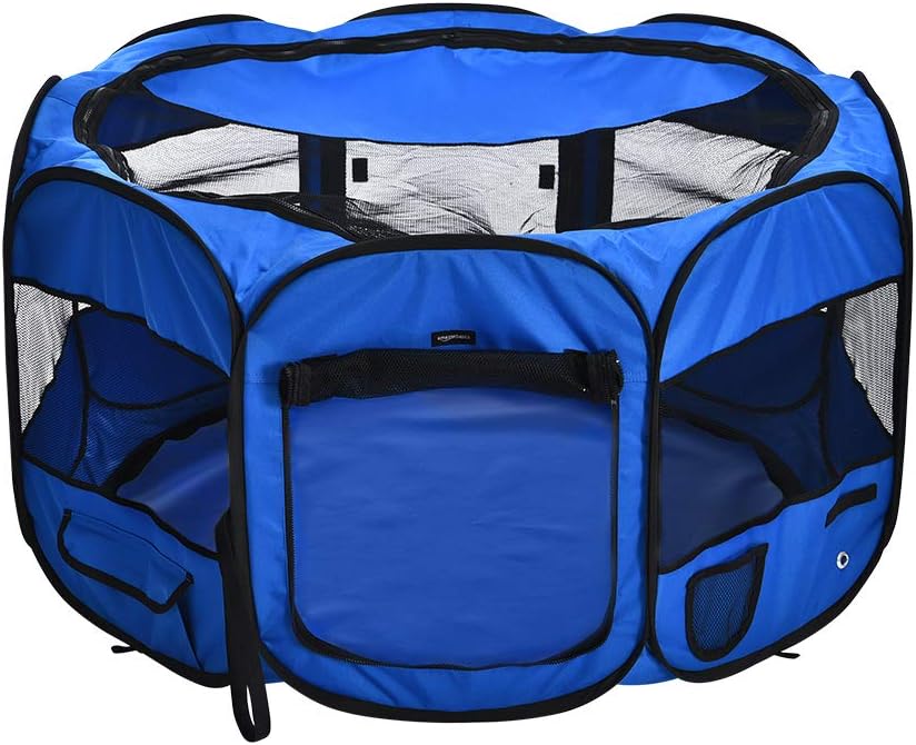 Portable Soft Dog Pen for Indoor and Outdoor Use, 45 in Blue