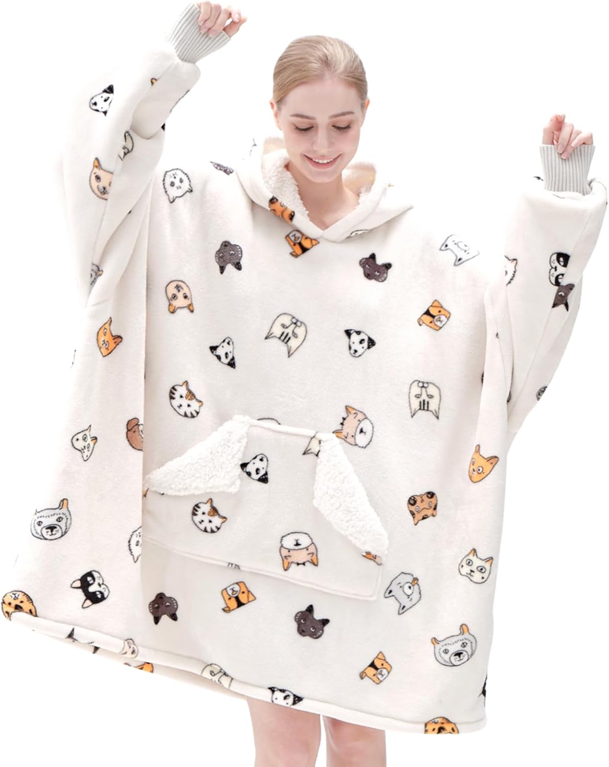 Touchat Wearable Blanket Hoodie for Ultimate Warmth and Comfort