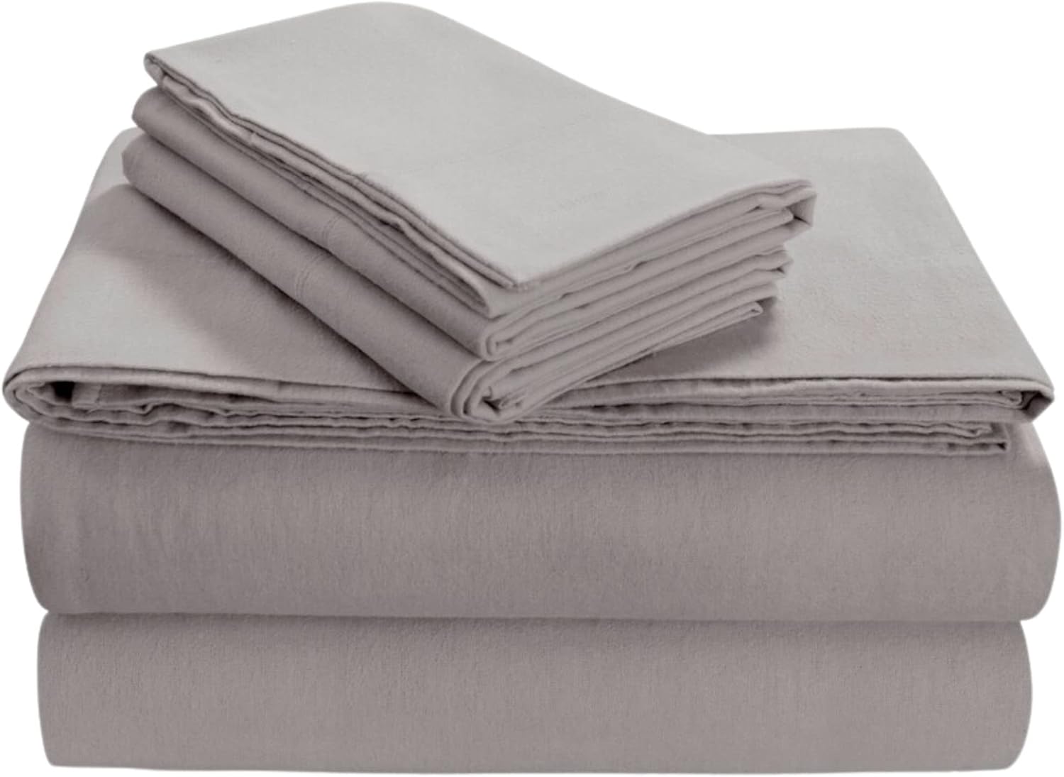 Luxury Solid Flannel Deep Pocket Sheet Set for Queen Beds