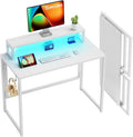 Folding Desk with LED Lights for Home Office by SOROGRA