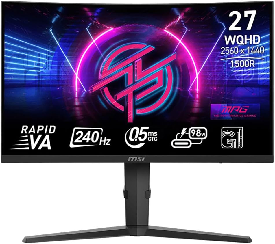 MSI 27 QHD 240Hz Gaming Monitor with Adaptive-Sync - Immersive Gameplay!