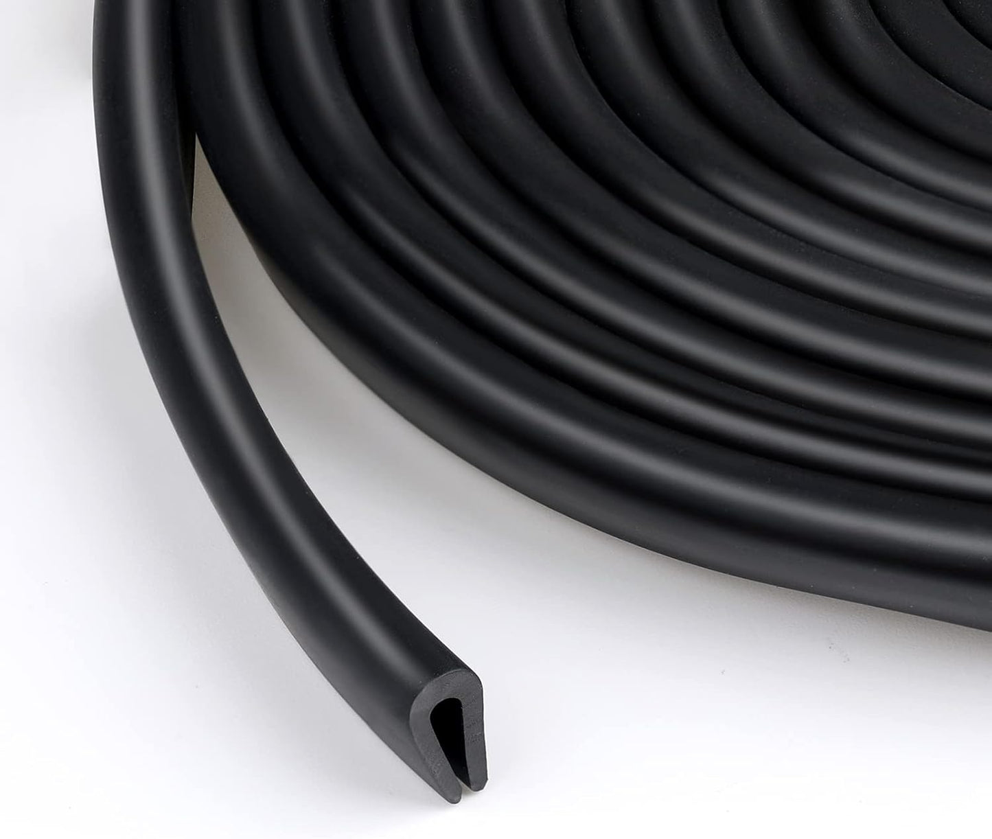 Rubber U Channel Edge Trim for Door Seal Strip - 100 Feet