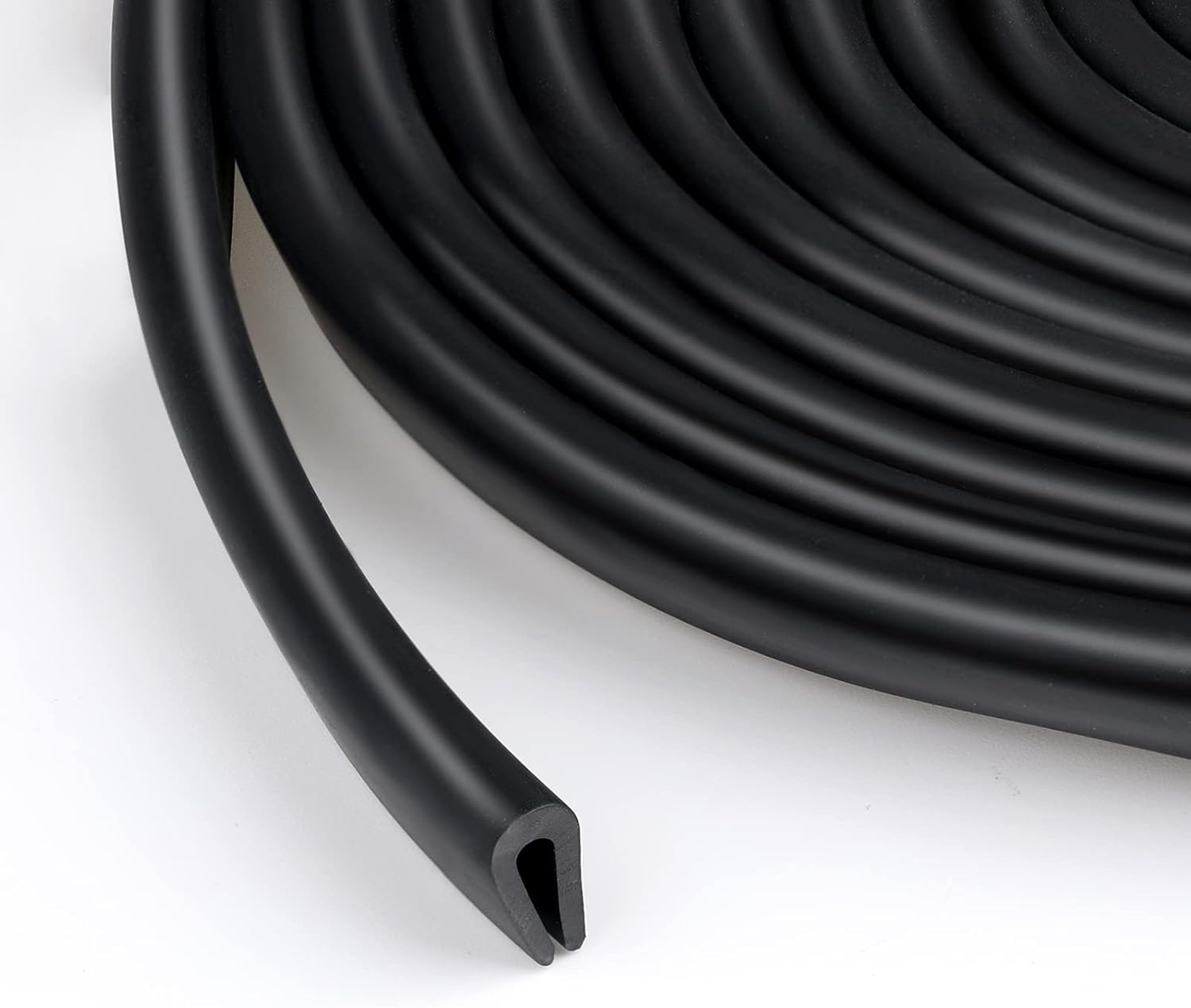 Rubber U Channel Edge Trim for Door Seal Strip - 100 Feet
