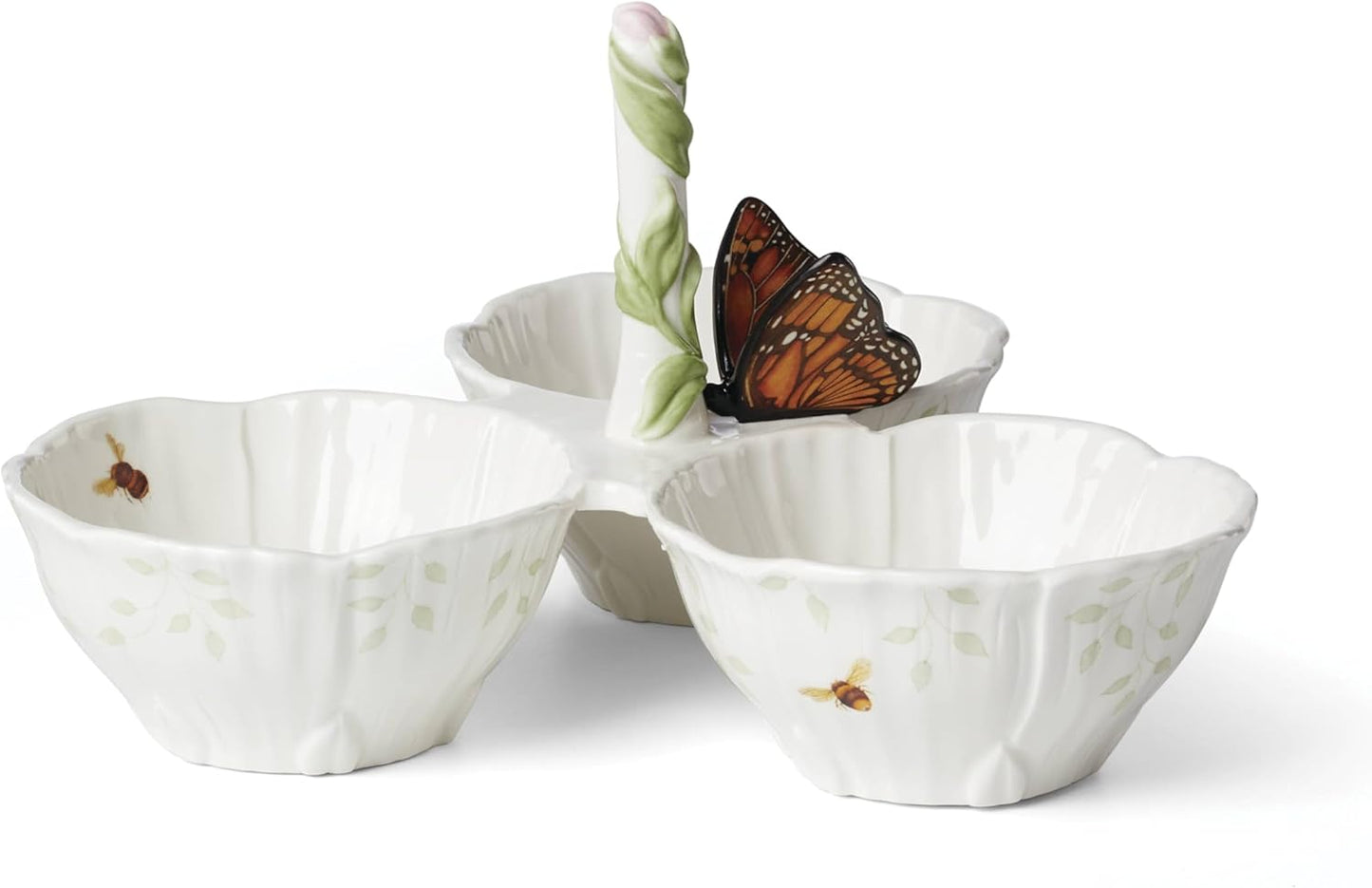 Lenox Butterfly Meadow Floral 3-Section Server for Entertaining