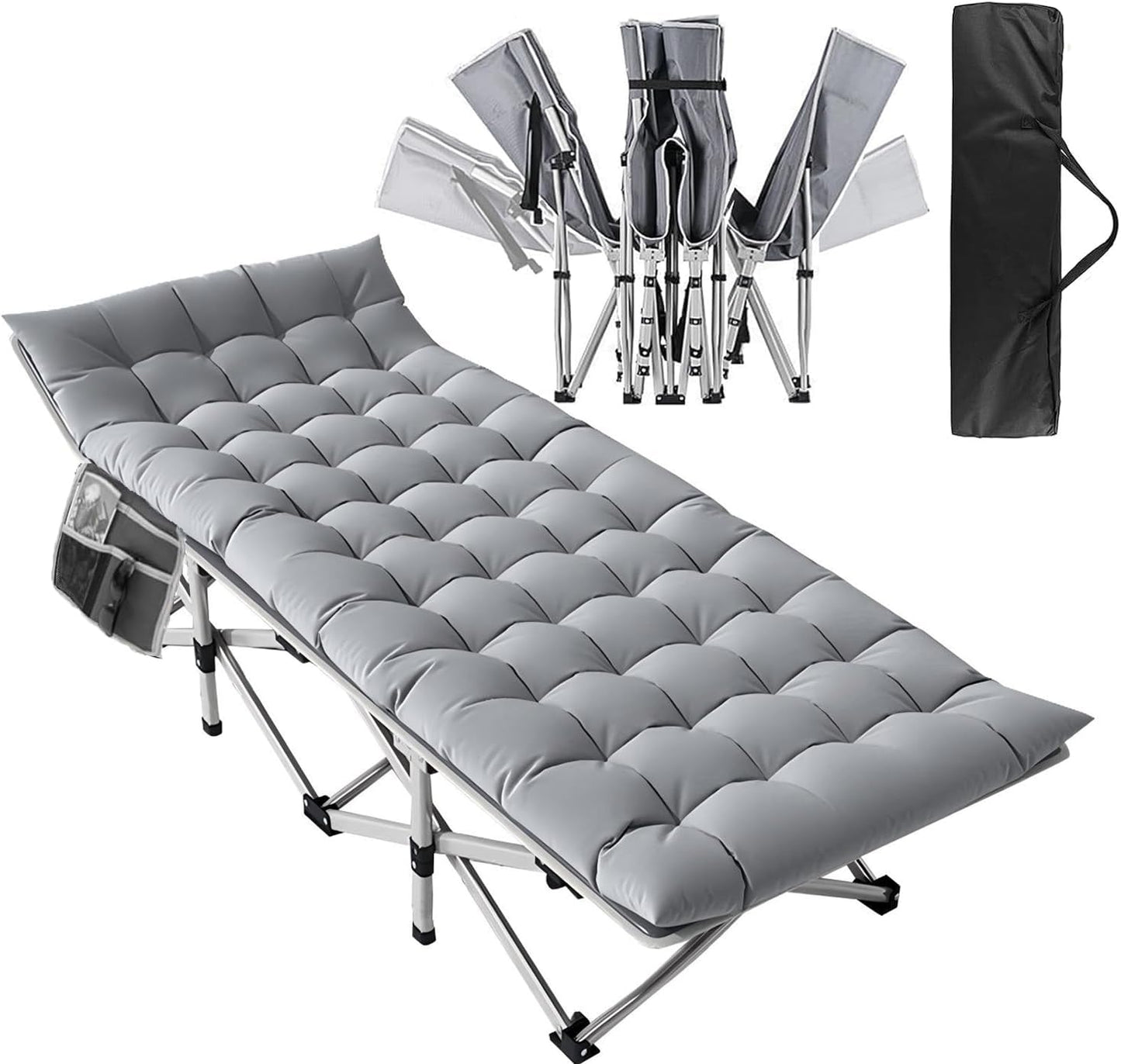 Heavy Duty Folding Camping Cot for Adults - Comfort Anywhere