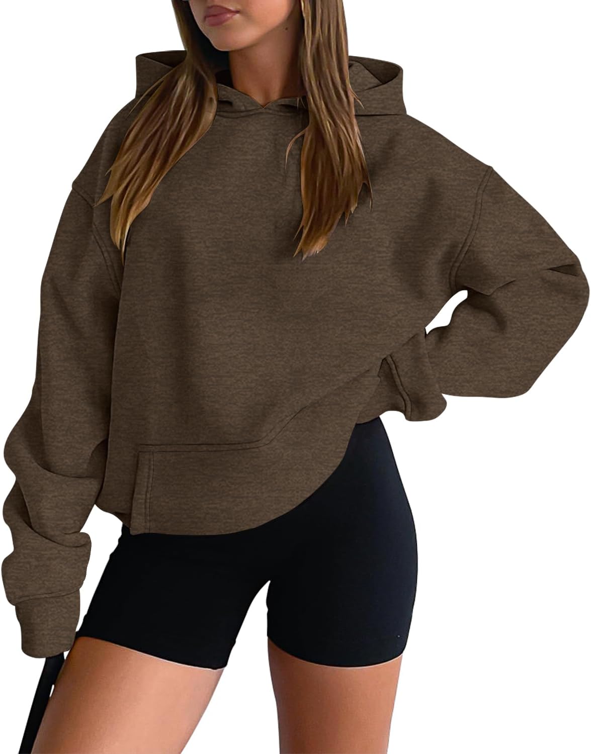 onlypuff Women Hoodies Casual Pullover Long Sleeve Sweatshirt