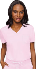 Med Couture Women's V-Neck Scrub Top MC7448 - Modern Tuck-in Comfort