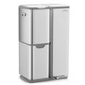 mVm 16 Gal Kitchen Trash Can 3-Compartment Recycling Bin - Organized