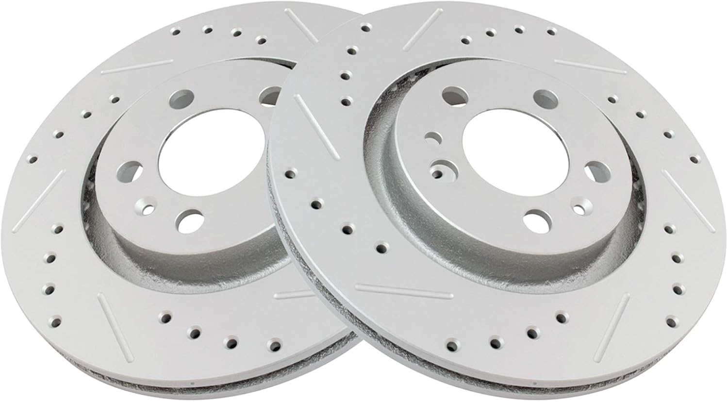 TRQ Front Performance Brake Rotors Set for Volkswagen Vehicles