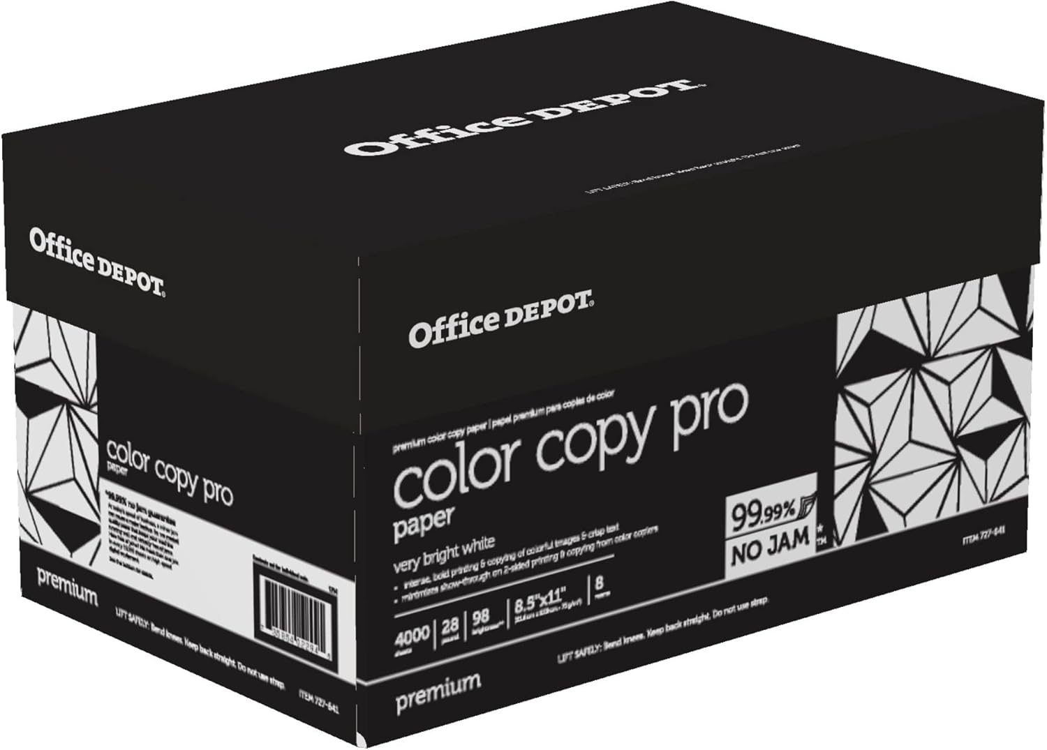 Vibrant Color Copy Paper 28lb, 500 Sheets, Case of 8