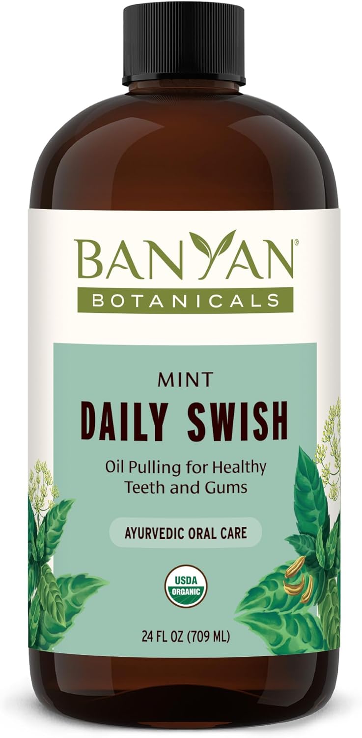 Mint Daily Swish Organic Ayurvedic Pulling Oil for Fresh Breath