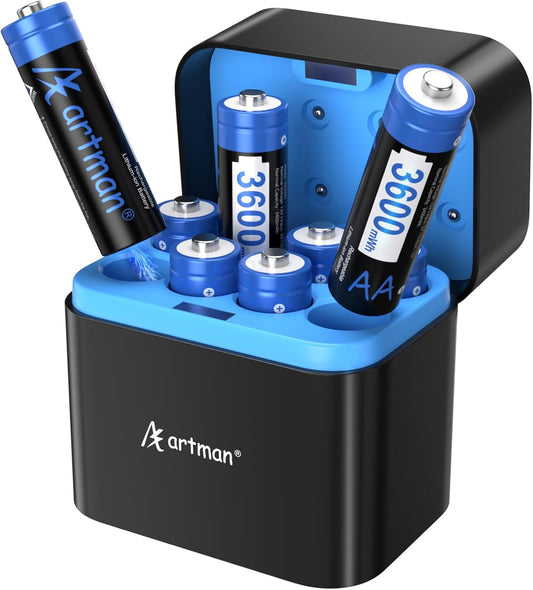 8 Pack Fast-Charge AA Lithium Batteries for Blink Camera