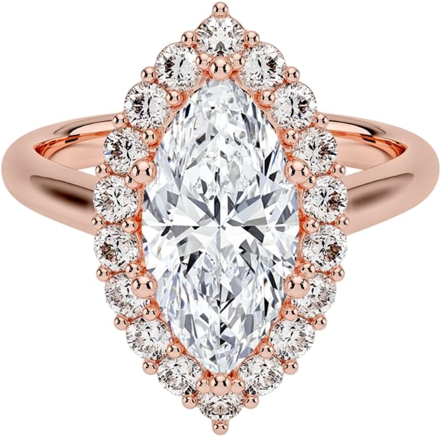 1-3 CT Moissanite Engagement Ring in Solid Gold & Silver