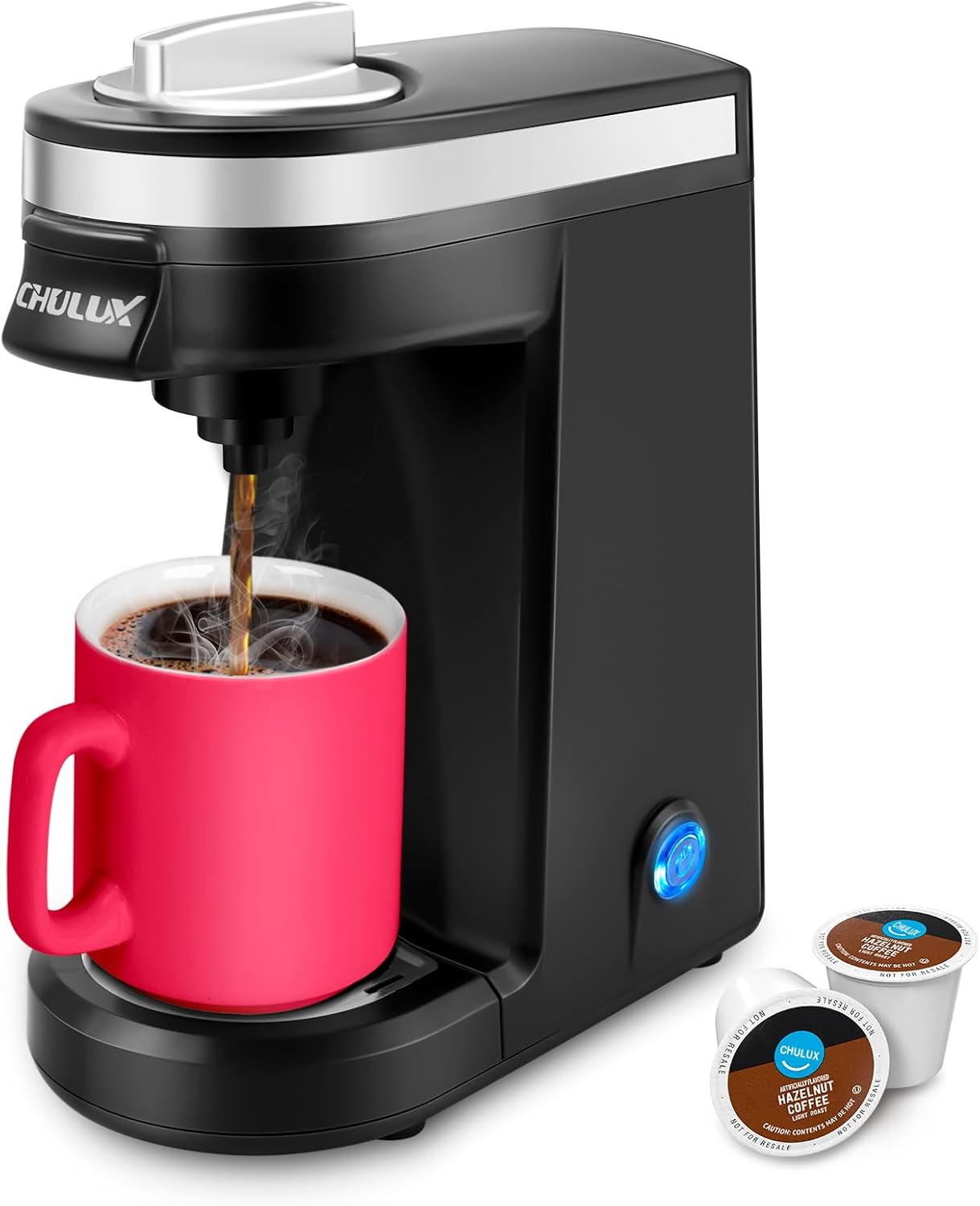 CHULUX Single Serve Coffee Maker for K Capsule - Compact Design