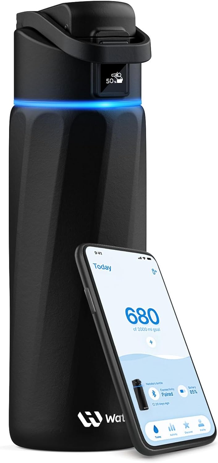 Boost Smart Water Bottle with Reminder to Drink, 24oz BPA-Free