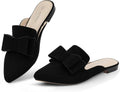 MUSSHOE Mules for Women Flats Comfortable Pointed Toe Slip On Slip-On