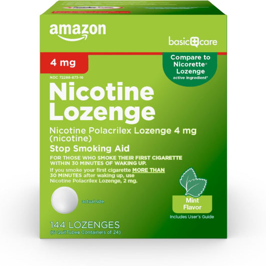 Nicotine Polacrilex Lozenges 4 mg Mint Flavor Stop Smoking Aid