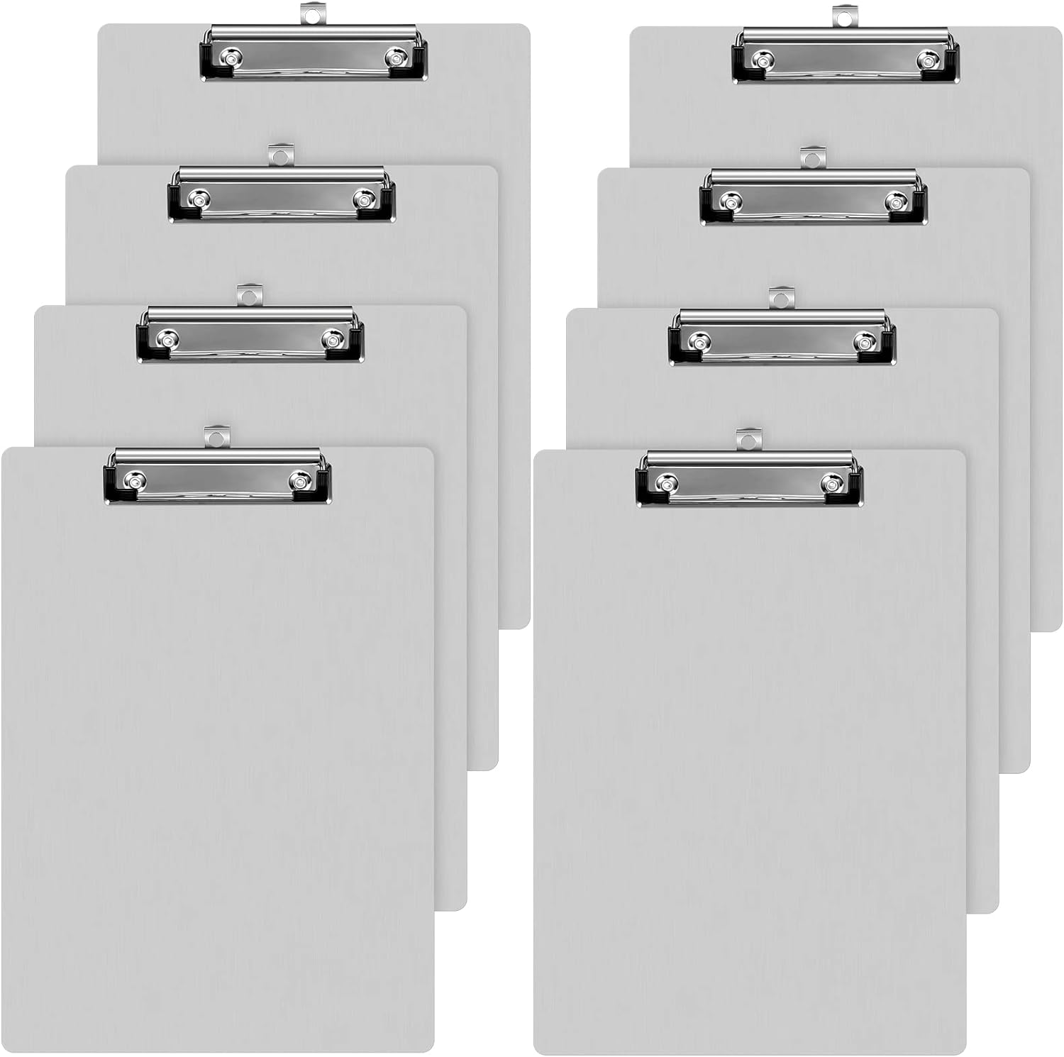Epakh 8 Pieces Aluminum Clipboard Set for Office and School Use