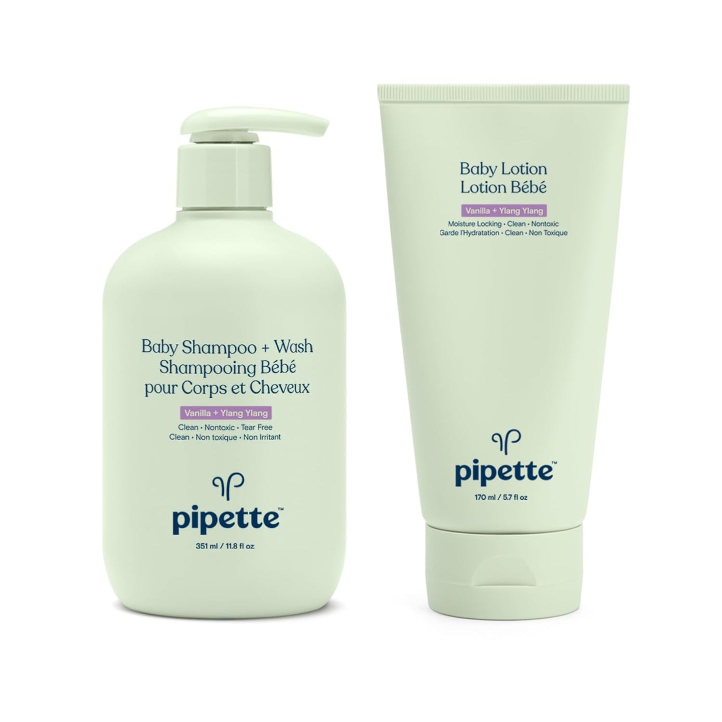 Pipette Baby Shampoo & Lotion Duo: Gentle, Tear-Free Cleanse