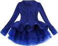 FKKFYY Long Sleeve Fall Sweaters for Girls - Knitted Dress