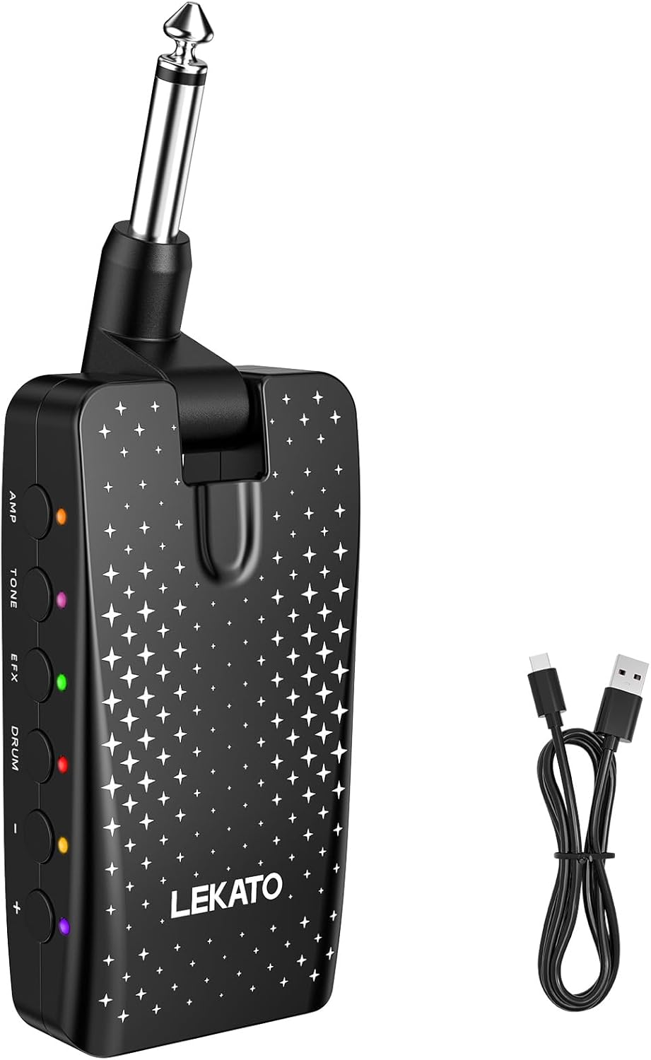 LEKATO Guitar Headphone Amp: 14 Effects, Bluetooth, Rechargeable