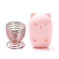 Travel Makeup Sponge Holder Duo - Pink & Gold - Drying Stand + Storage