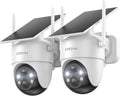 COOAU 2K 360 Solar Security Camera - Color Night Vision