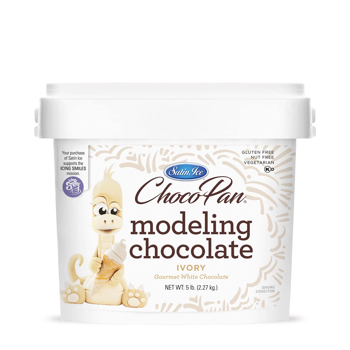 Satin Ice ChocoPan Ivory Modeling Chocolate for Creative Cakes