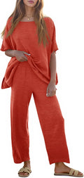 Tankaneo Women's 2 Piece Travel Outfits for Casual Comfort