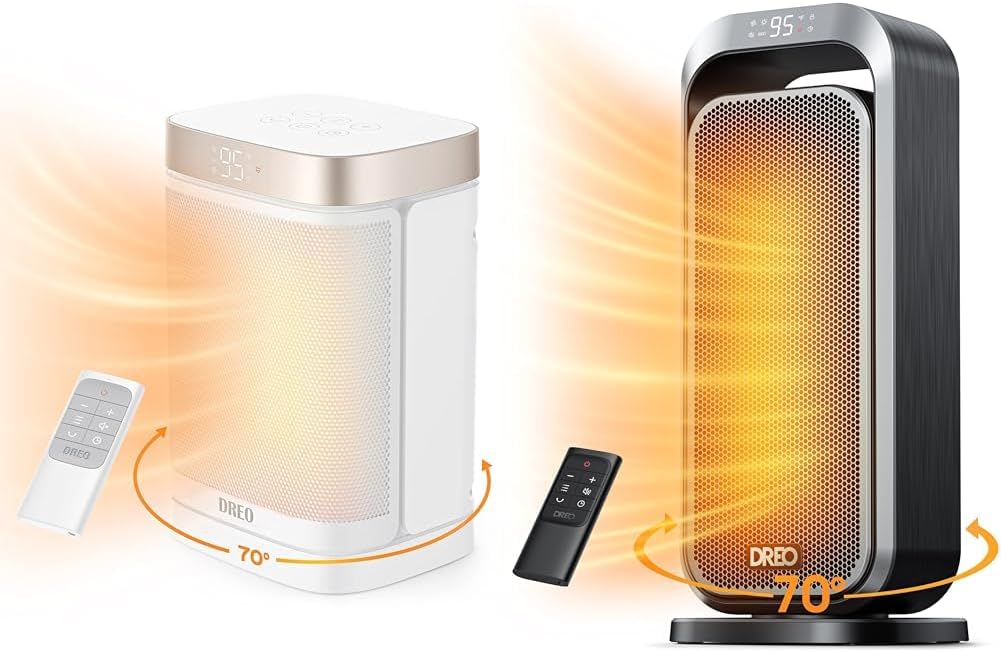 Dreo Atom One Space Heater: 70 Oscillation, Remote Control