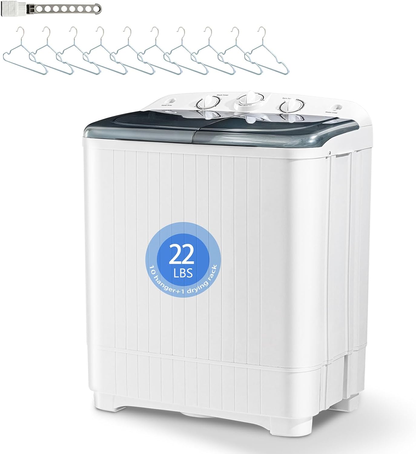 Portable Washing Machine with Twin Tub for Compact Living Spaces