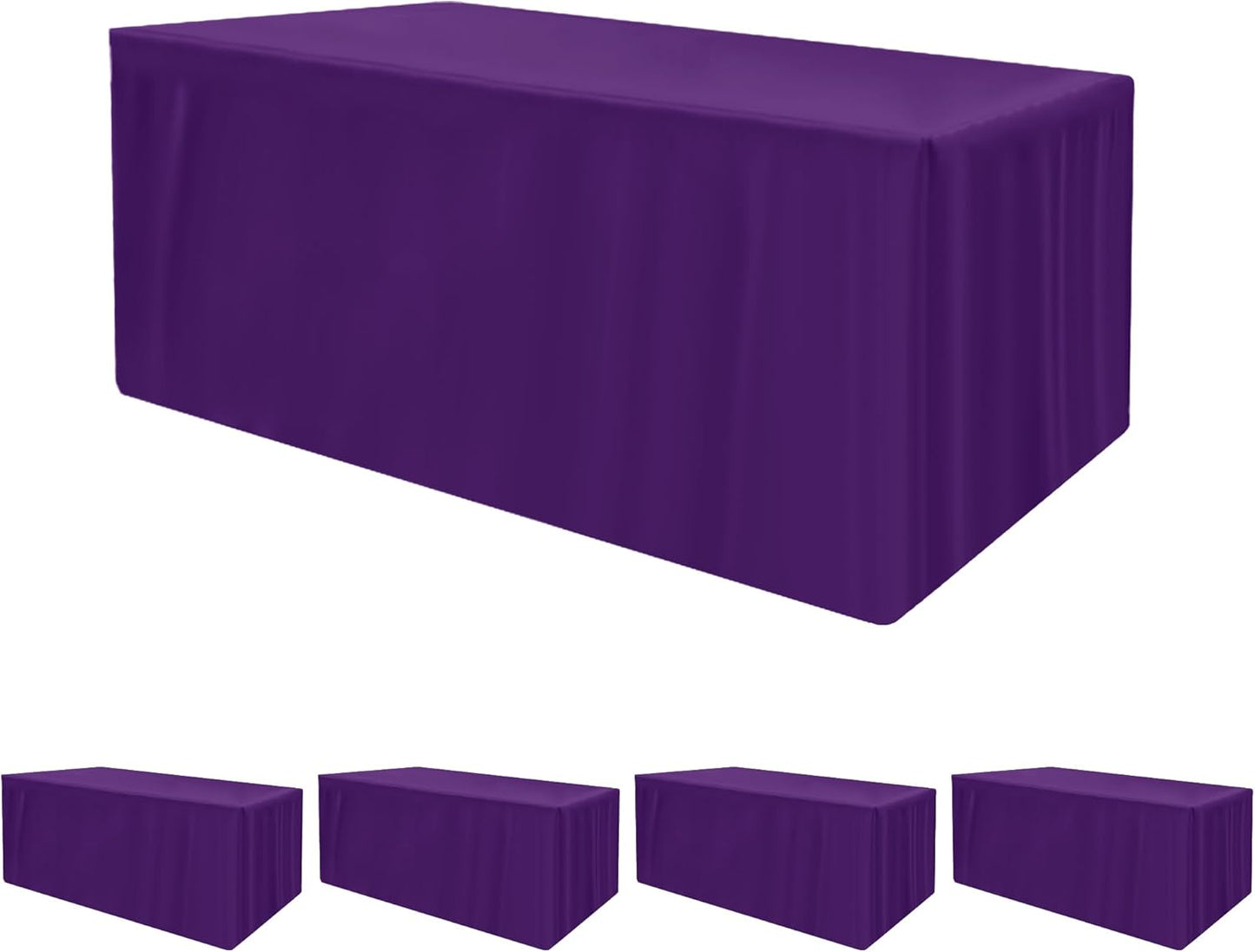 Fitted Tablecloths for 4 Foot Rectangle Table - 4 Pcs Set