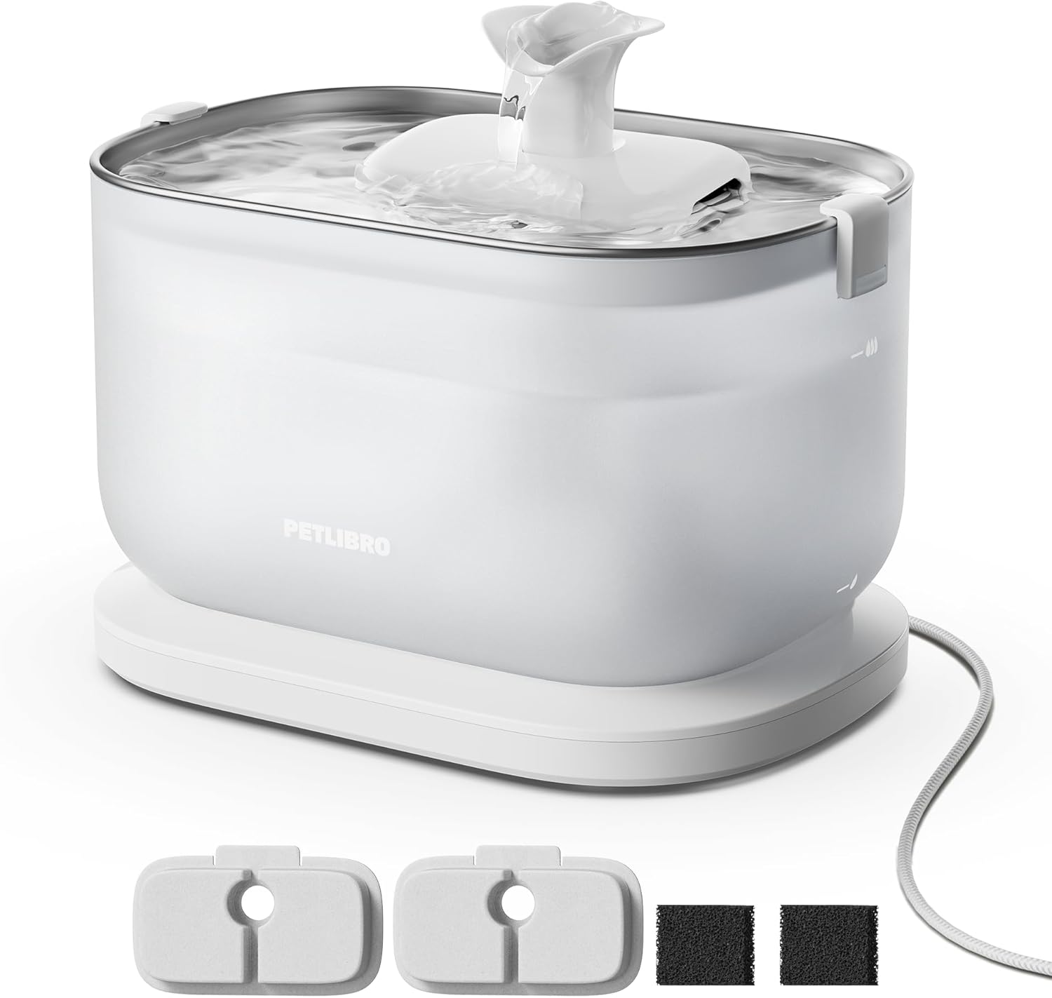 PETLIBRO Cat Water Fountain with Stainless Steel Tray for Cats