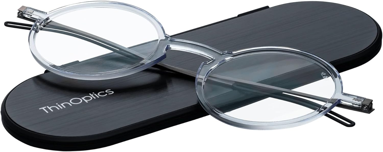 ThinOptics Rectangular Reading Glasses for Ultimate Portability