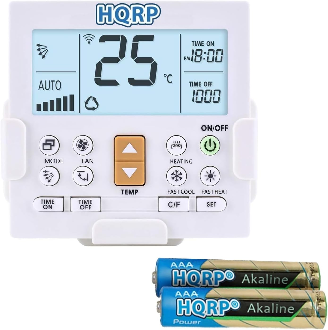 Universal AC Remote Control, Compatible with 1000+ Brands - HQRP