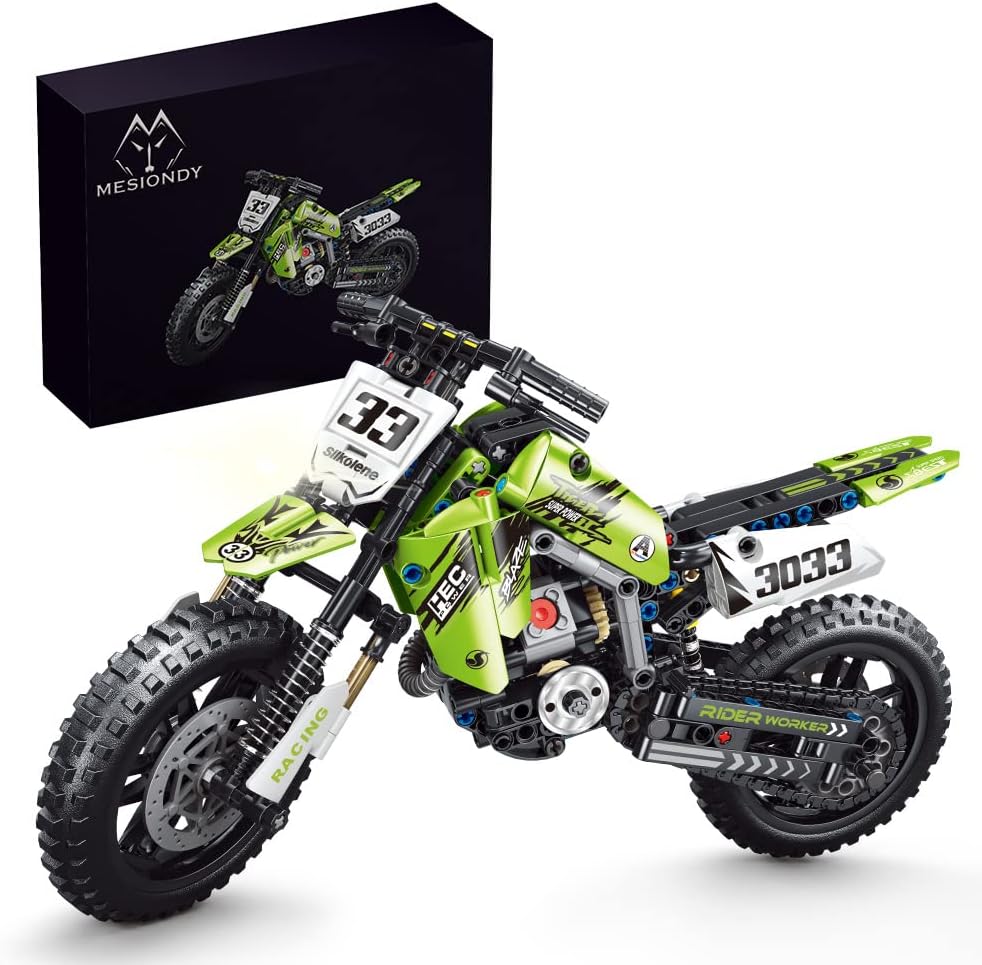 Mesiondy Motorcycle Toy Building Blocks Kit for Enthusiasts