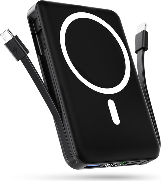10000mAh Magsafe Power Bank: Fast Charge iPhone, LED Display