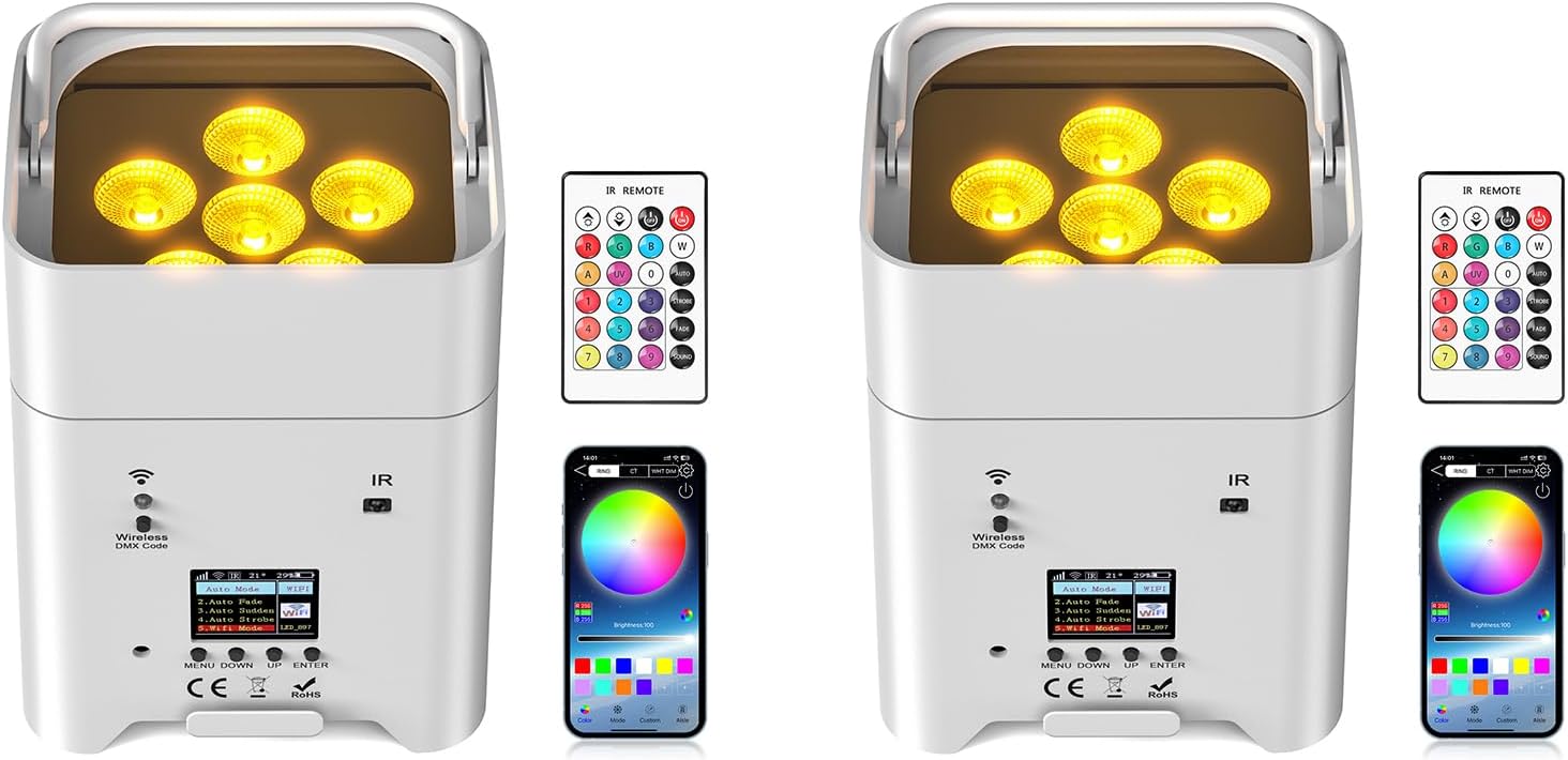 9600mAh Wireless Uplights for Stunning Events and Parties