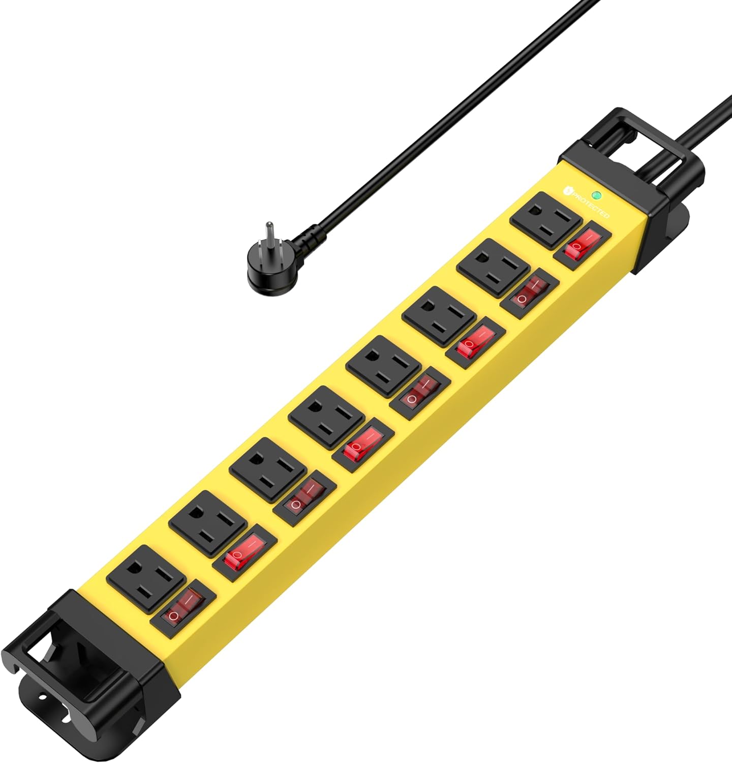 Power Strip with Individual Switches - 8 Outlet Surge Protector