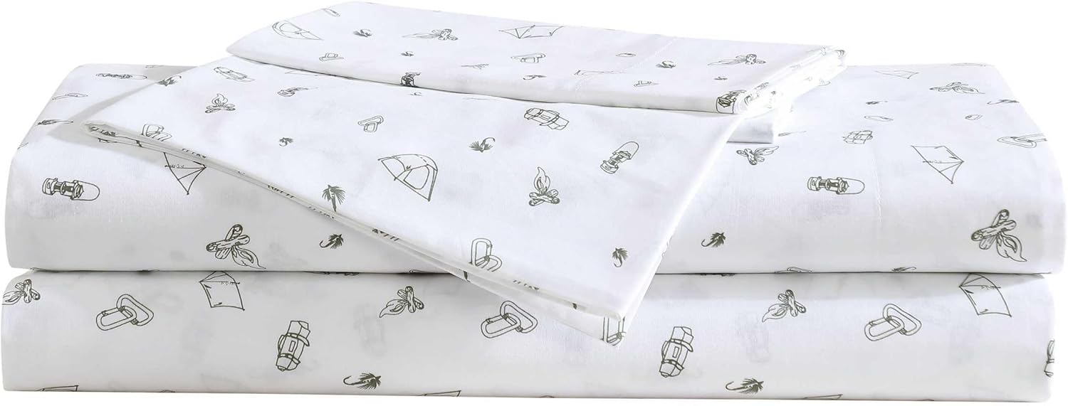 Eddie Bauer Luxurious Cotton Percale Sheet Set for King Size