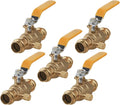 Midline Valve 532VLV012D-5 Premium Press Ball Valve with Drain - Pack