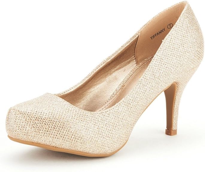 DREAM PAIRS Tiffany Women's Elegant Low Stiletto Heel Pumps