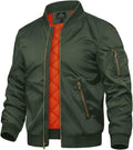 TACVASEN Men's Bomber Jacket - Lightweight Warm Windbreaker