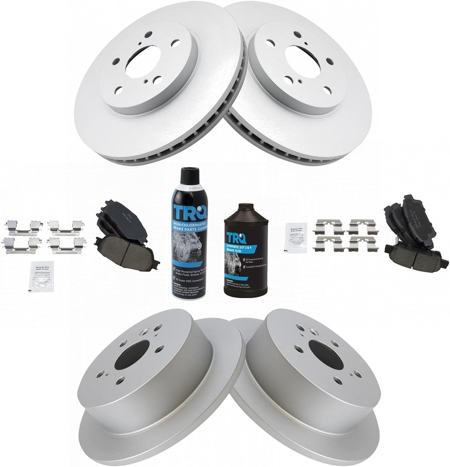 TRQ Brake Pad & Rotor Kit for 2004-2010 Toyota Sienna