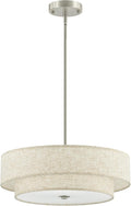 VONLUCE Modern Chandeliers: 18in Drum Light Fixture for Home