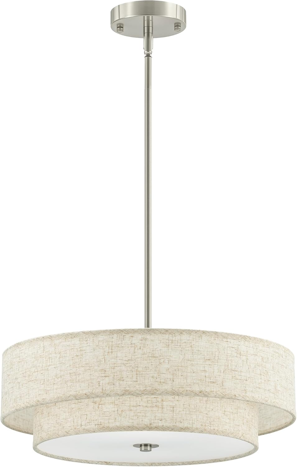 VONLUCE Modern Chandeliers: 18in Drum Light Fixture for Home
