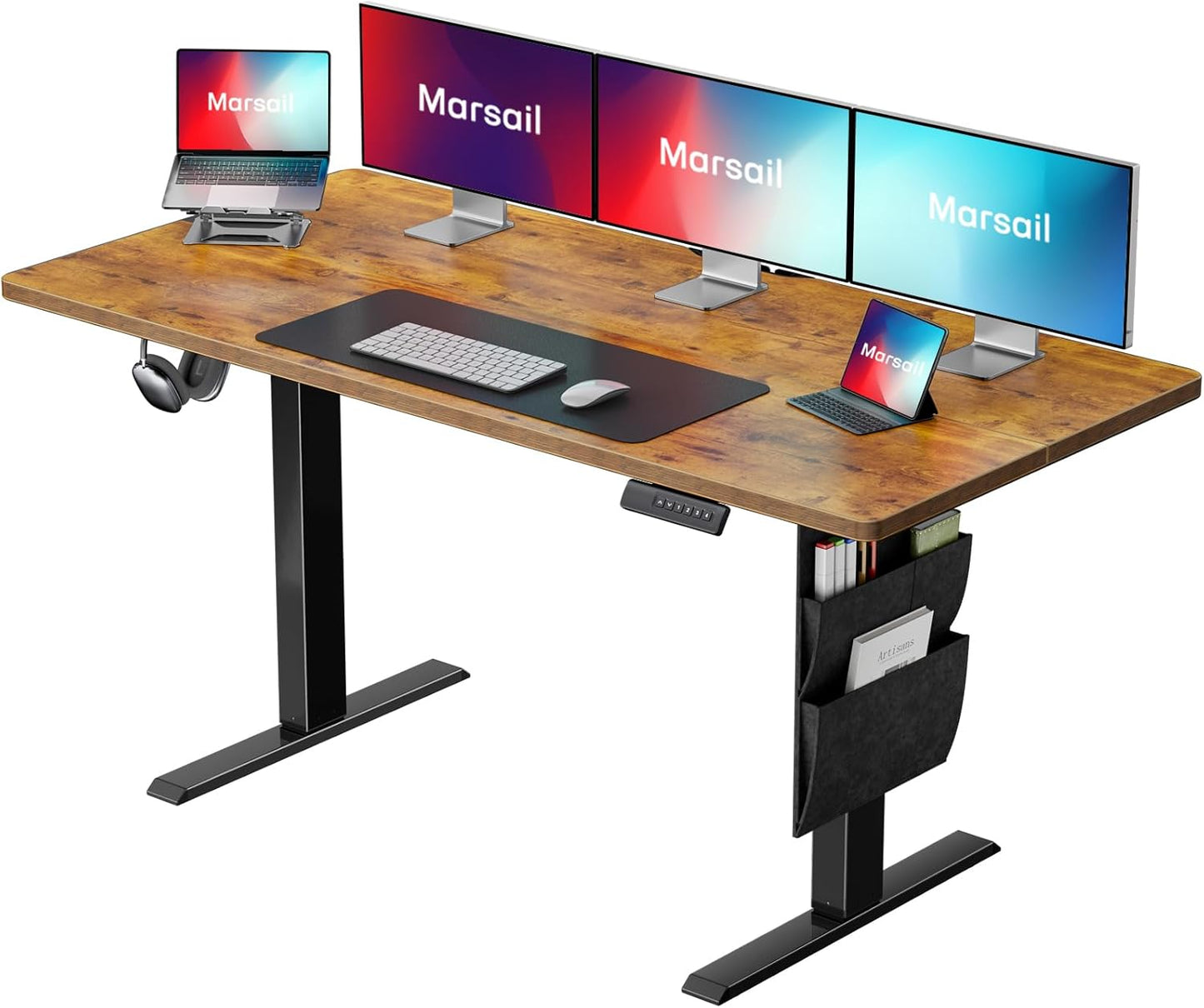 Marsail 55x24 Electric Standing Desk with Memory Presets