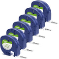 Dymo LetraTag White Tape 6-Pack - 1/2 x 13' Refills for Easy Labeling - Compatible with LetraTag 100H & 200B