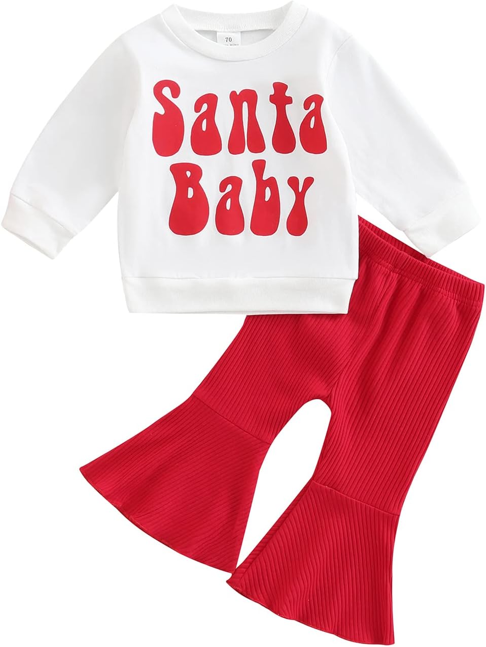 Christmas Toddler Outfit Set - Stylish & Festive Santa Bell Bottoms